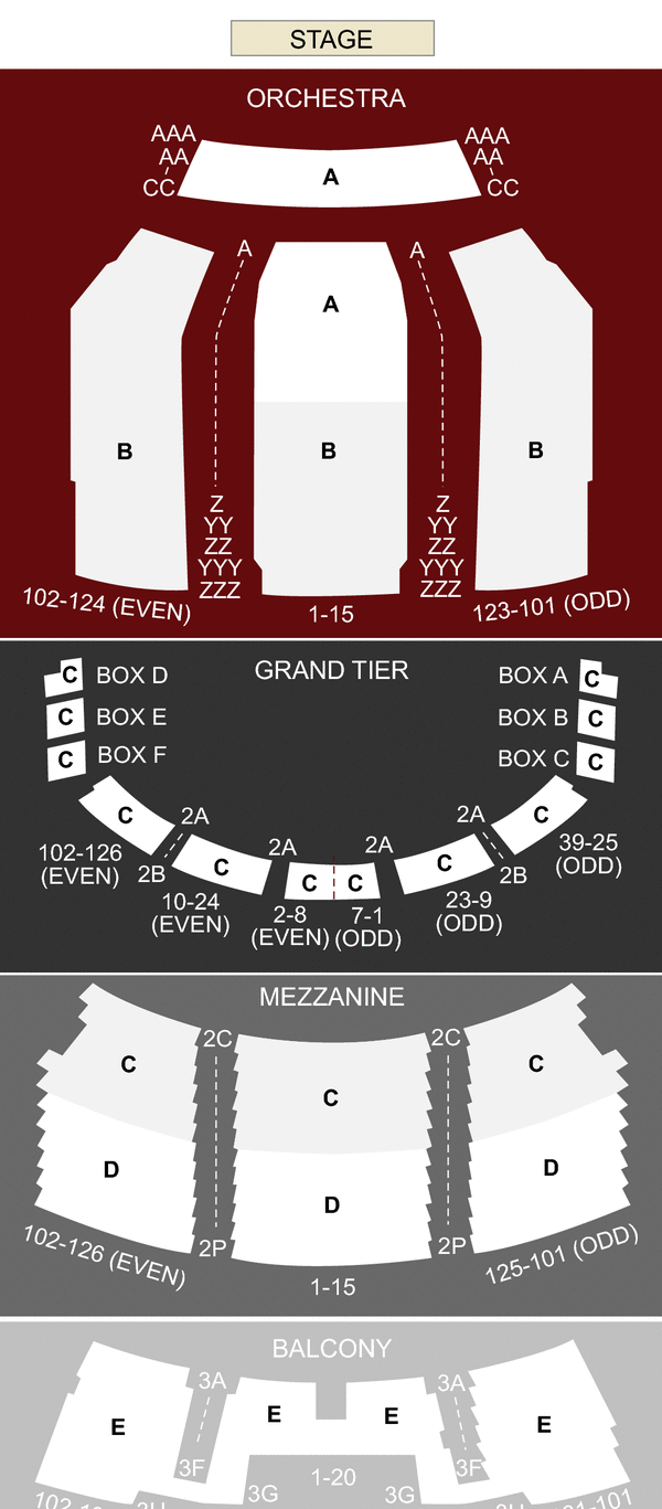 Capitol Theatre Seating Chart